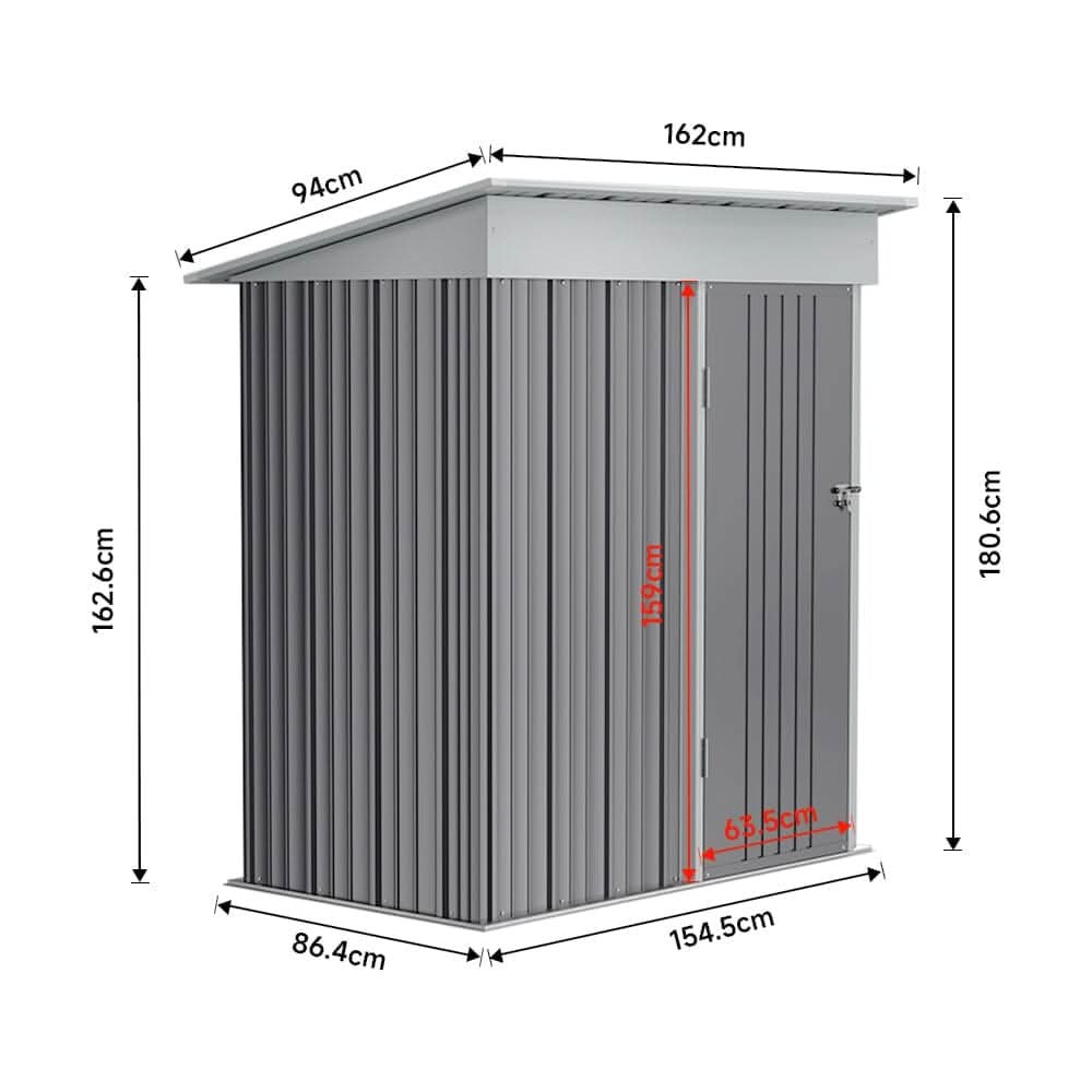 3×5 ft/ 4×6ft/ 6×8 ft/ 10×8ft/ 10×10ft/ 10×12ft Metal Outdoor Garden Storage Shed Motorcycle Sheds with Lockable