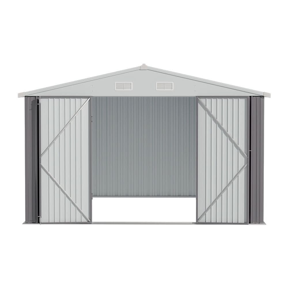 3×5 ft/ 4×6ft/ 6×8 ft/ 10×8ft/ 10×10ft/ 10×12ft Metal Outdoor Garden Storage Shed Motorcycle Sheds with Lockable