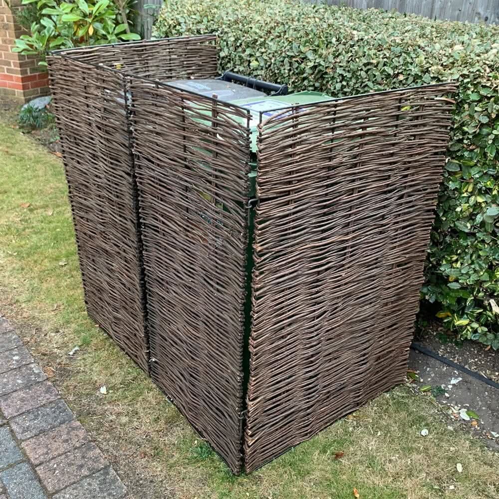 Trash Can Fence Wicker Privacy Fence