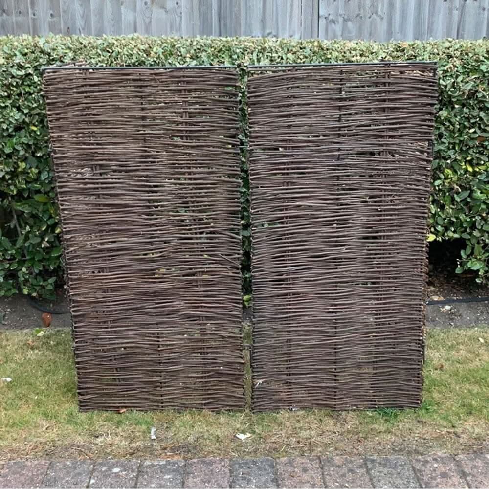 Trash Can Fence Wicker Privacy Fence