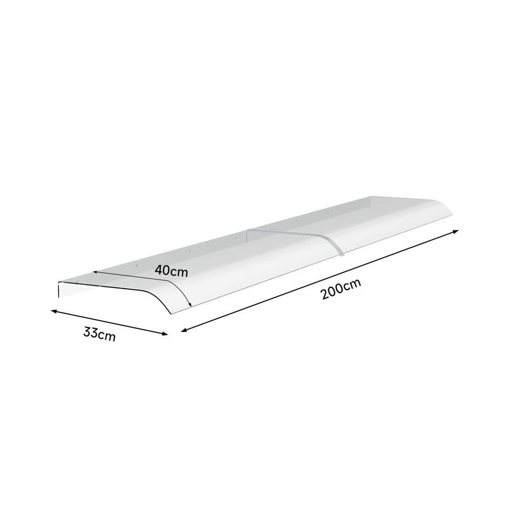 1M / 1.2M / 1.6M / 2M Transparent Awning Canopy for Window and Door