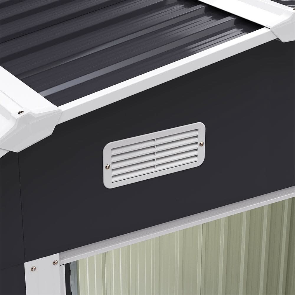 7×4 ft Galvanized Steel Large Acrylic Storage Shed