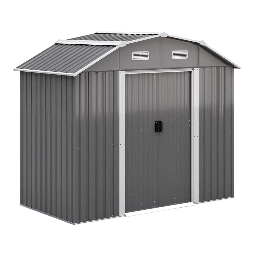 7×4 ft Galvanized Steel Large Acrylic Storage Shed