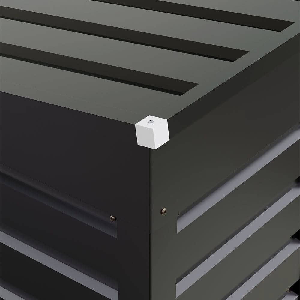 8×4ft Galvanized Steel Outdoor Storage Shed with Dual Doors