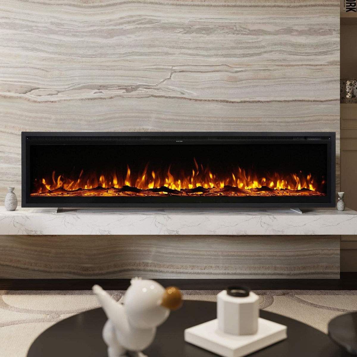 42/50/60/73 inch Electric Fire 12 Vibrant Flame Colours Electric Fireplace with Remote