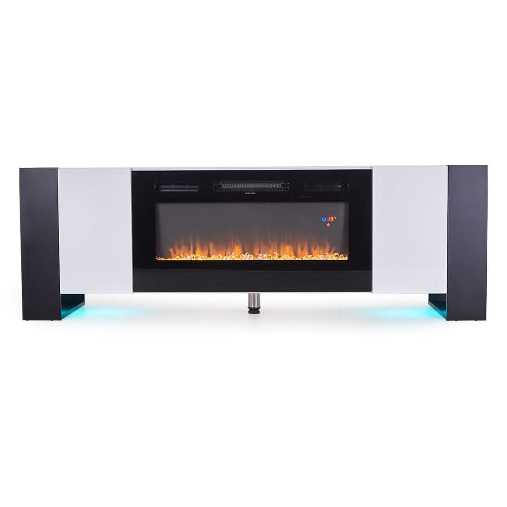 70inch W Modern LED TV Stand with 12 Colour Electric Fireplace
