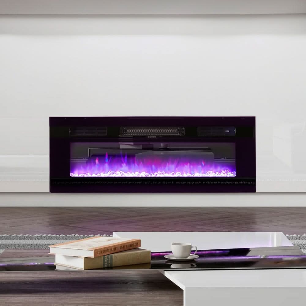 70 inch L Modern LED TV Stand with 12 Colour Electric Fireplace