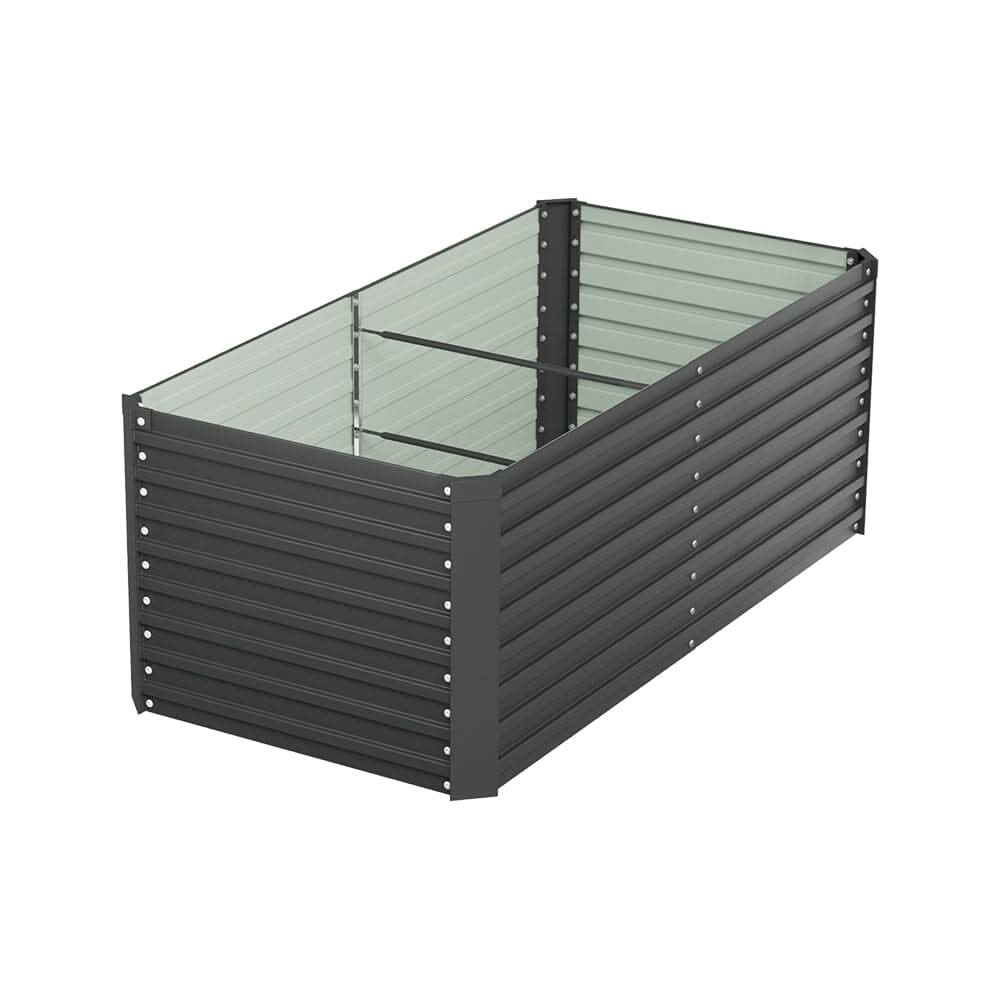 160×80×60CM Black Metal Raised Garden Bed