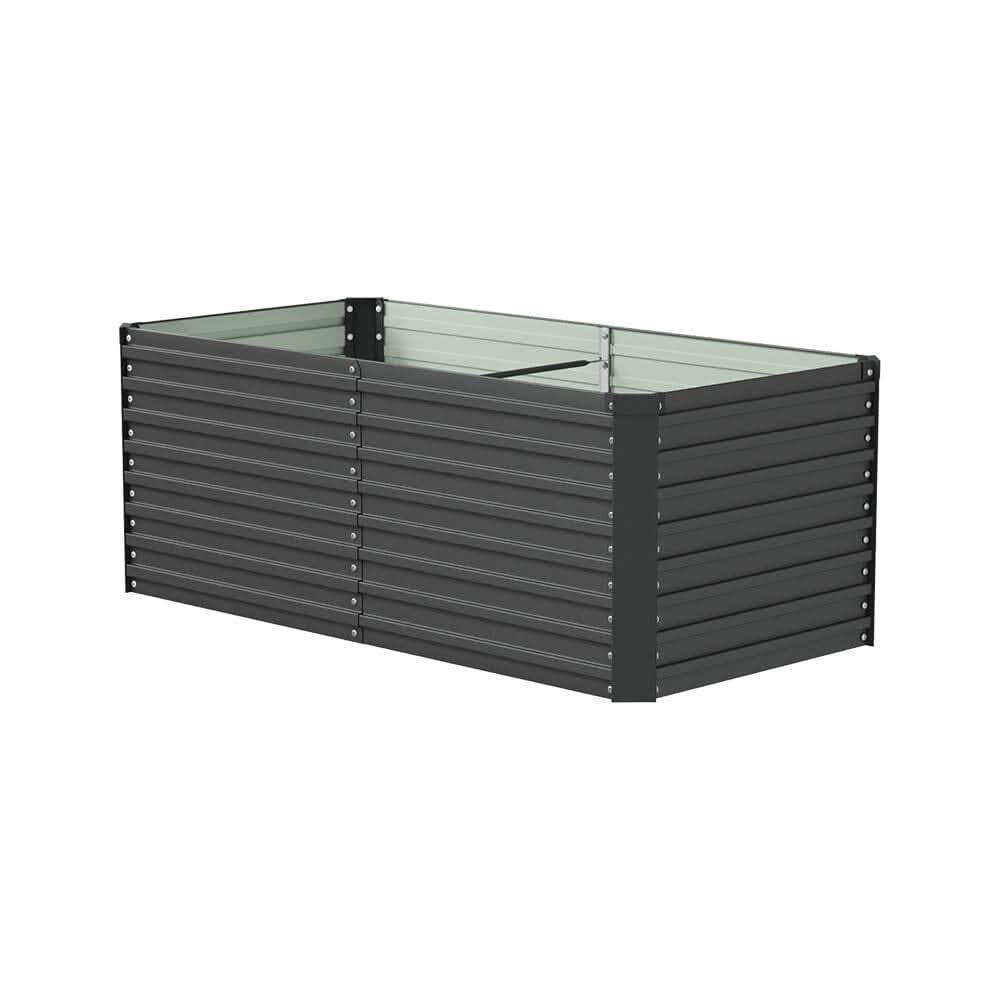 160×80×60CM Black Metal Raised Garden Bed