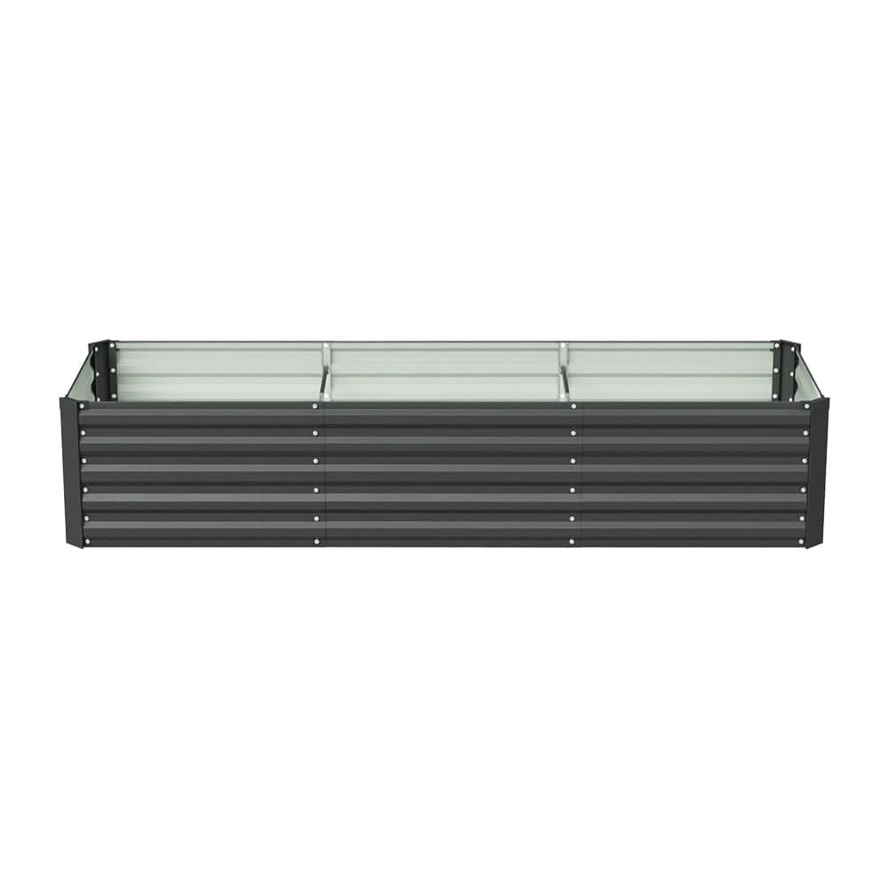 240×80×45CM Black Metal Raised Garden Bed