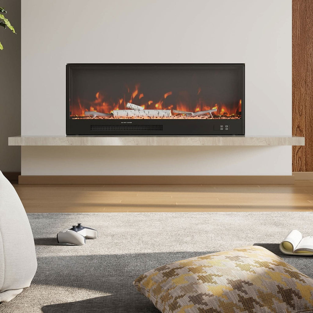 Smallbee 33/46/58inch WiFi Electric Fireplace with LED Display & Realistic Flame Effect