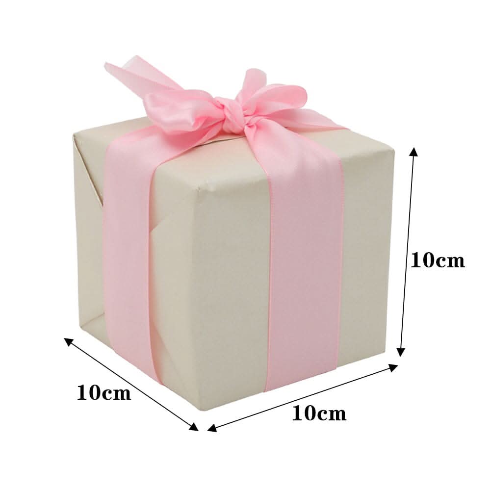 7-Piece Paper Ribbon Christmas Gift Box Set in Beige Pink
