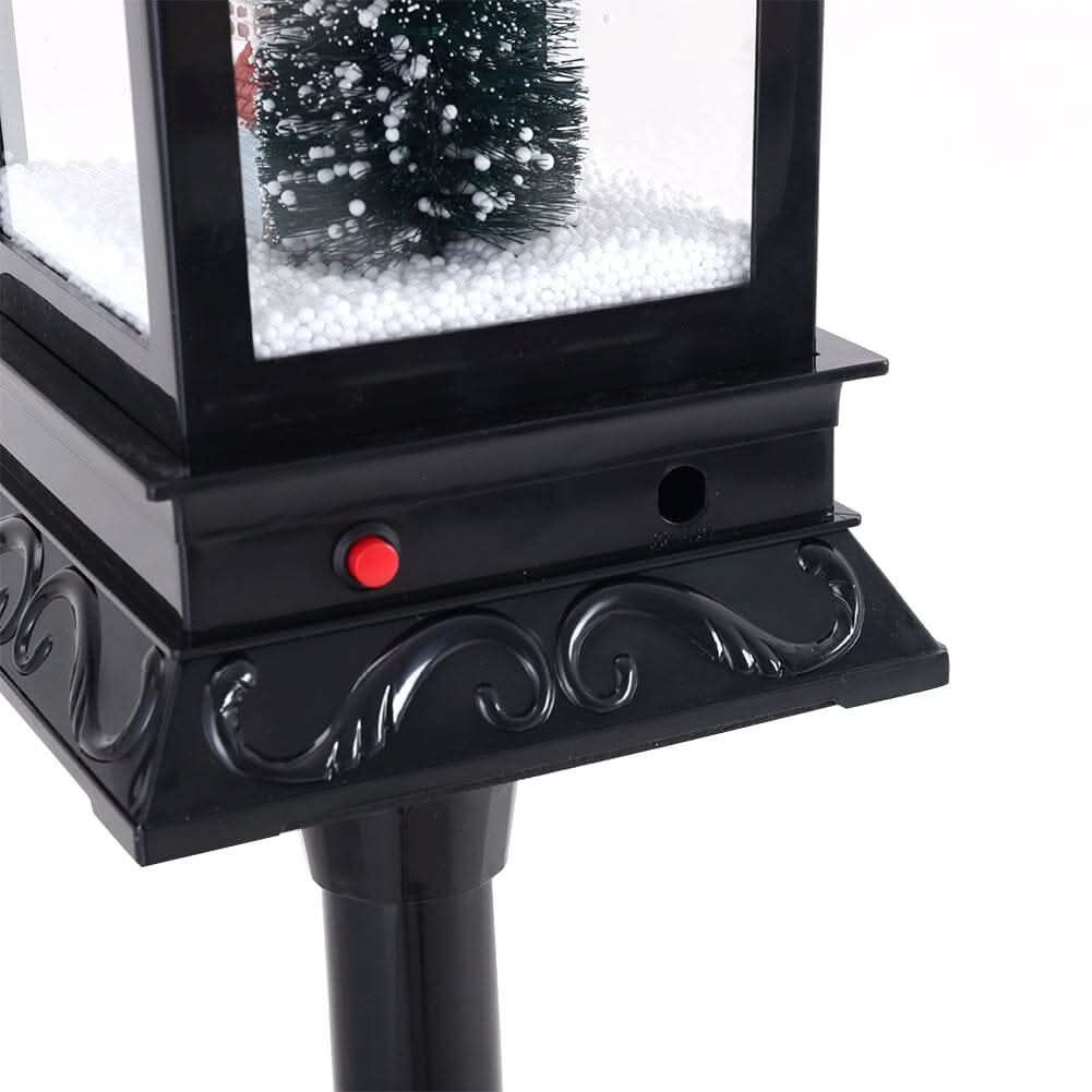 125cm H Small Street Lamp Decoration with Snowflakes Falling