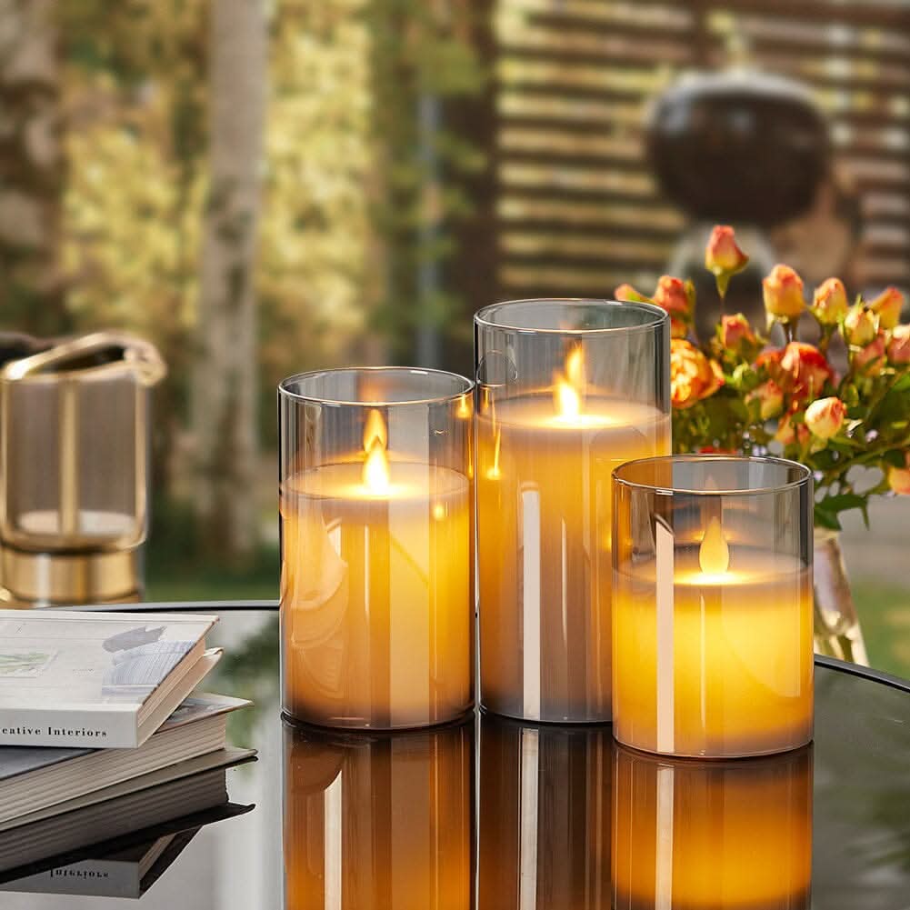 Elegant LED Remote-Controlled Flameless Candle Set