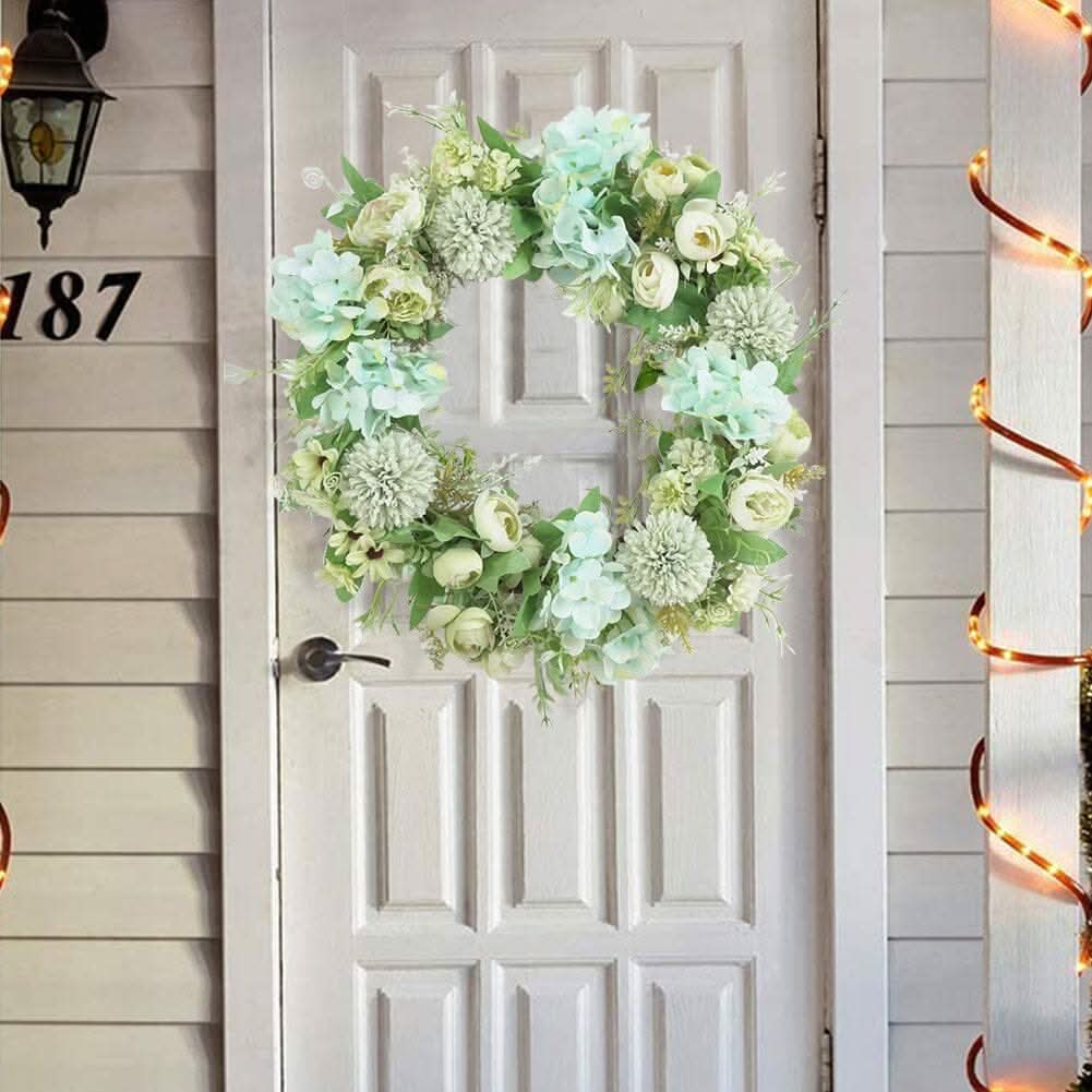 Spring Artificial Peony Wreath Mixed Flowers for Wedding Decor