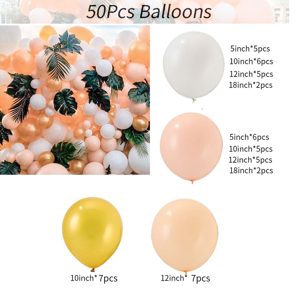 50pcs Wedding Birthday Background Wall Scene Decoration Balloon Combination Set 4