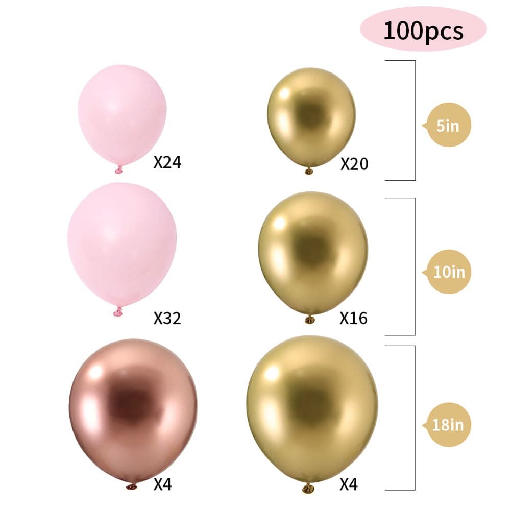 100pcs Wedding Birthday Background Wall Scene Decoration Balloon Combination Set 2