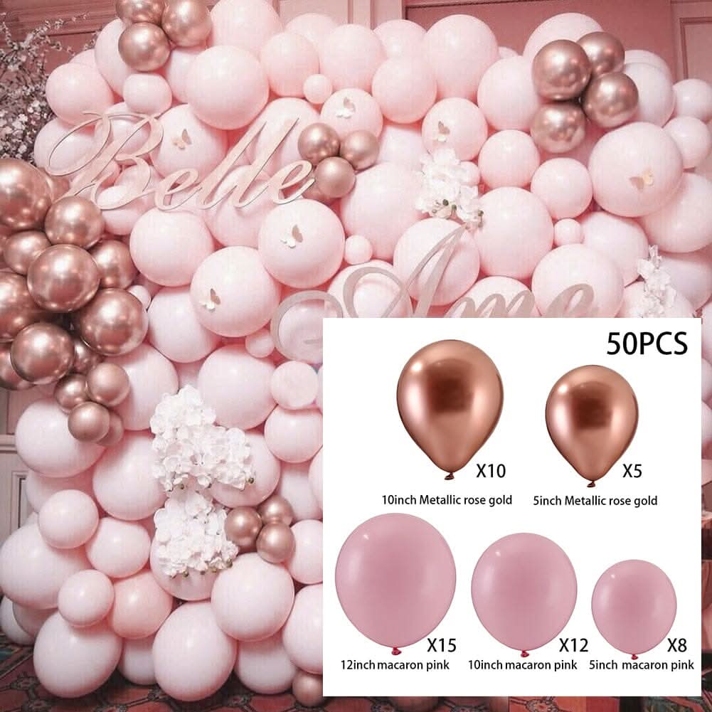 50pcs Wedding Birthday Background Wall Scene Decoration Balloon Combination Set 5