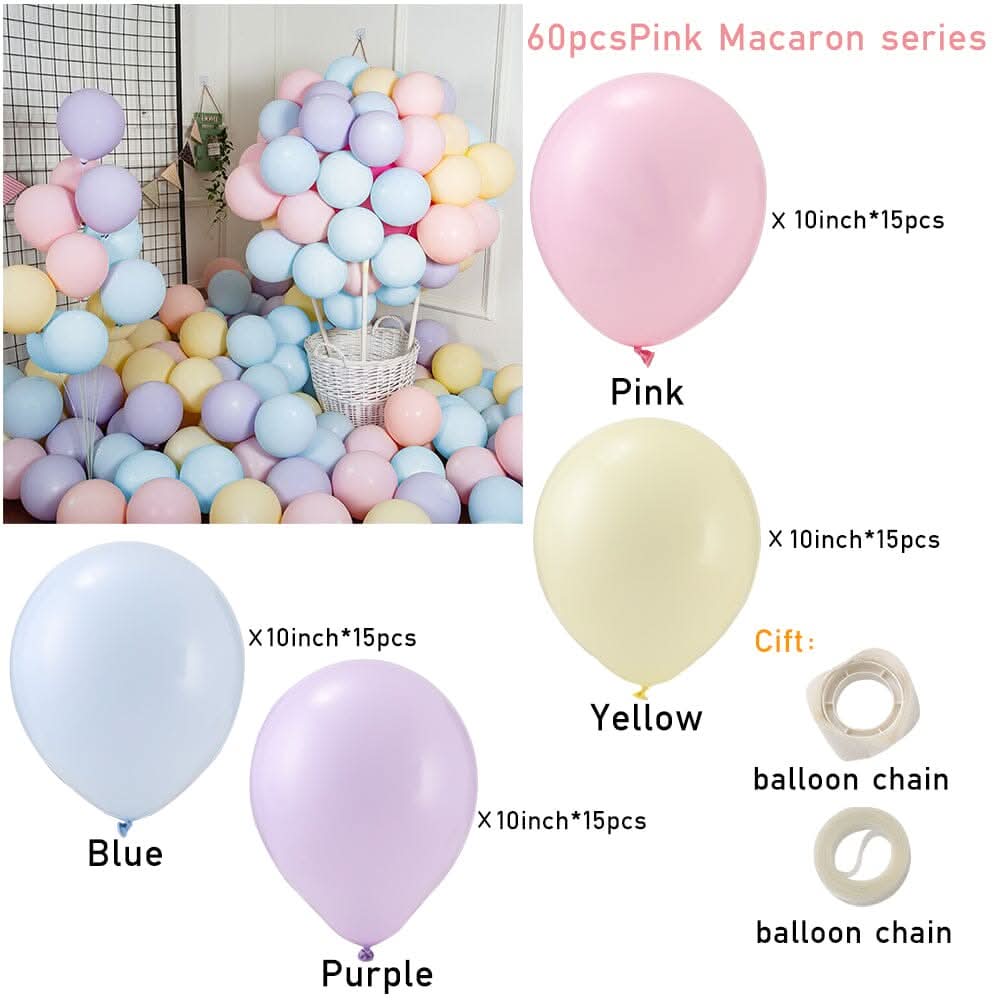 60pcs Wedding and Birthday Decoration Balloon Set 7