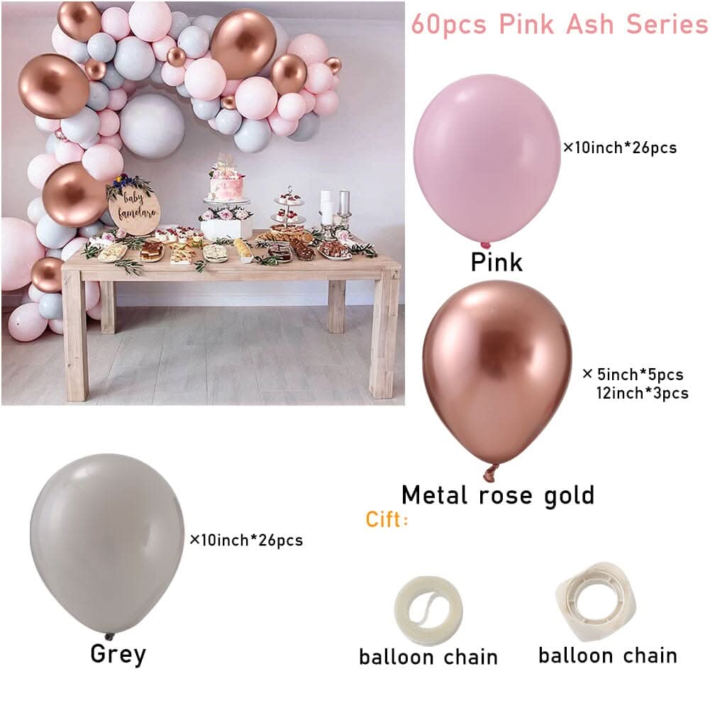 Wedding & Birthday Balloon Garland Kit – Multi-Colour Macaron, Metallic & Polka Dot Series
