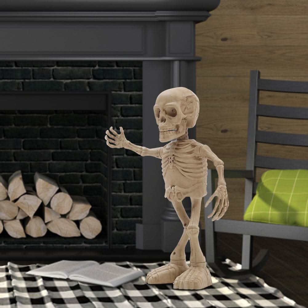 Animated Singing &amp; Dancing Skeleton with Light-Up Effects – Halloween Scene Decoration