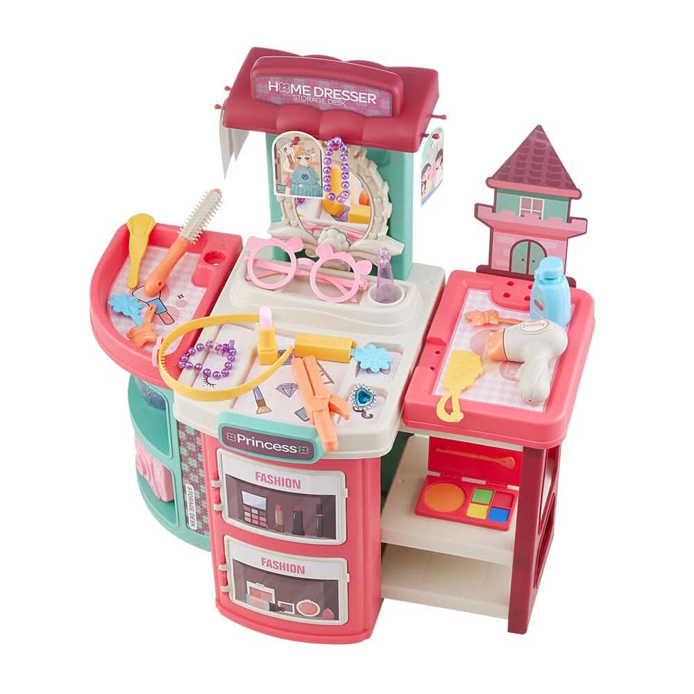 Fun Bucket-Shaped Toy Storage Vanity Table