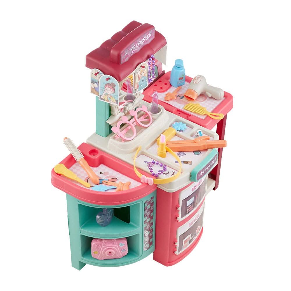 Fun Bucket-Shaped Toy Storage Vanity Table