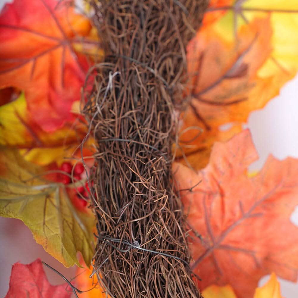 Autumn Harvest Pumpkin & Maple Leaf Wreath – 50cm Seasonal Door Decoration