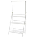 White 3-Tier Wooden Ladder Plant Stand (70×40×96cm)