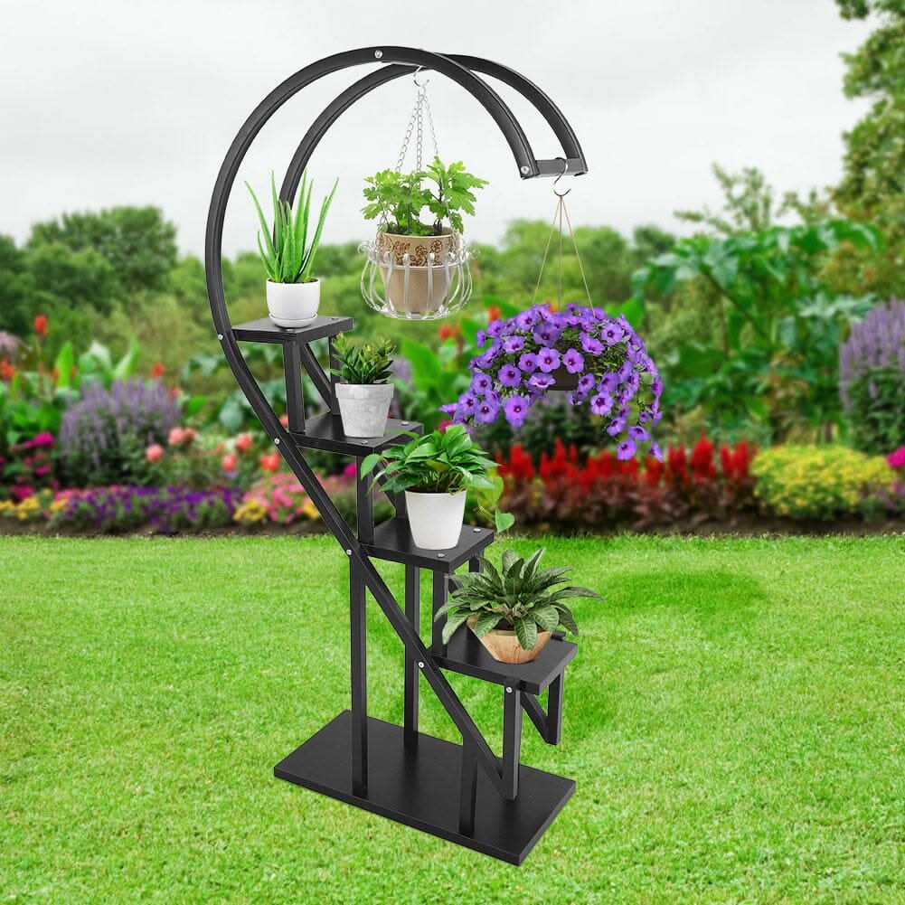 Creative Curved 4 Tier Plant Stand Bonsai Display Shelf