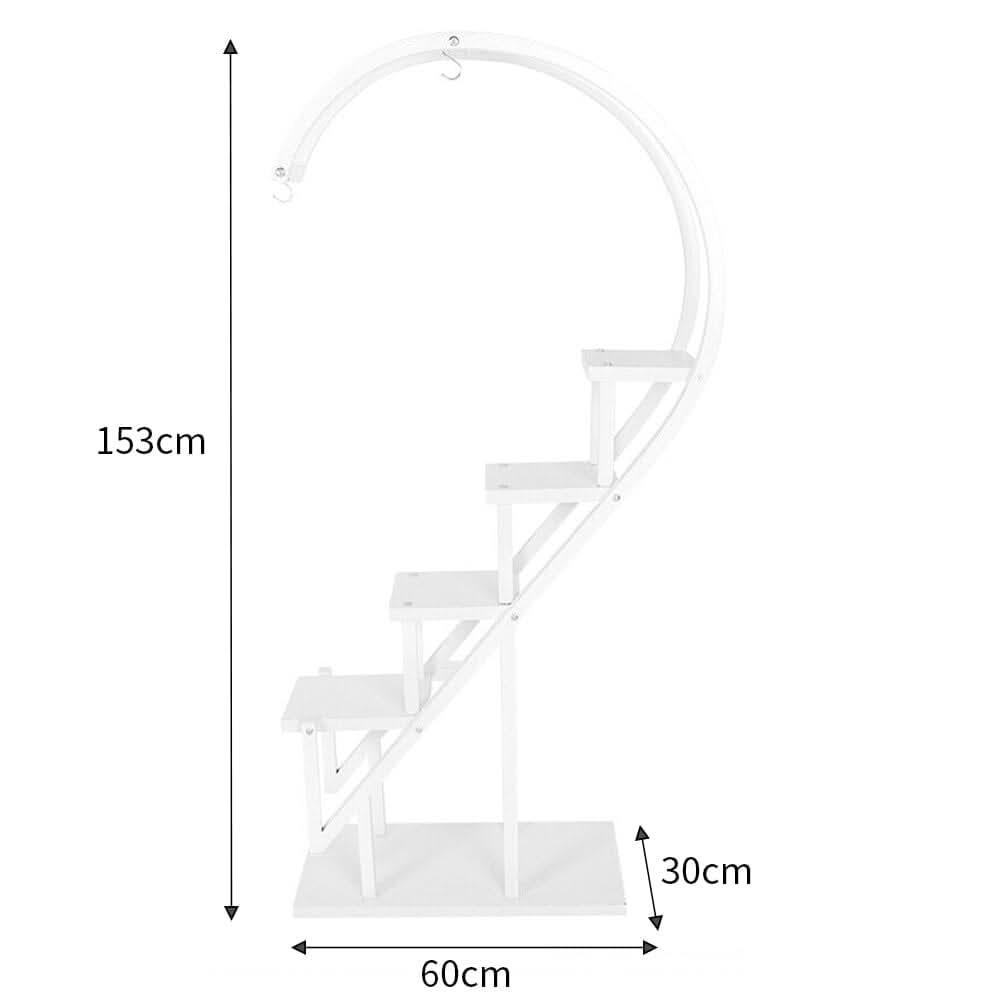 Creative Curved 4 Tier Plant Stand Bonsai Display Shelf