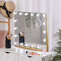 Hollywood Lighted Rectangle LED Metal Makeup Mirror