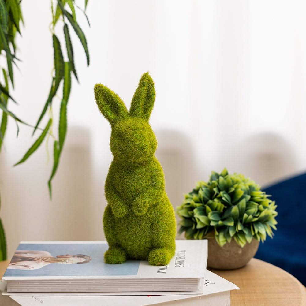 Moss Standing Bunny Rabbit Easter Garden Home Decoration