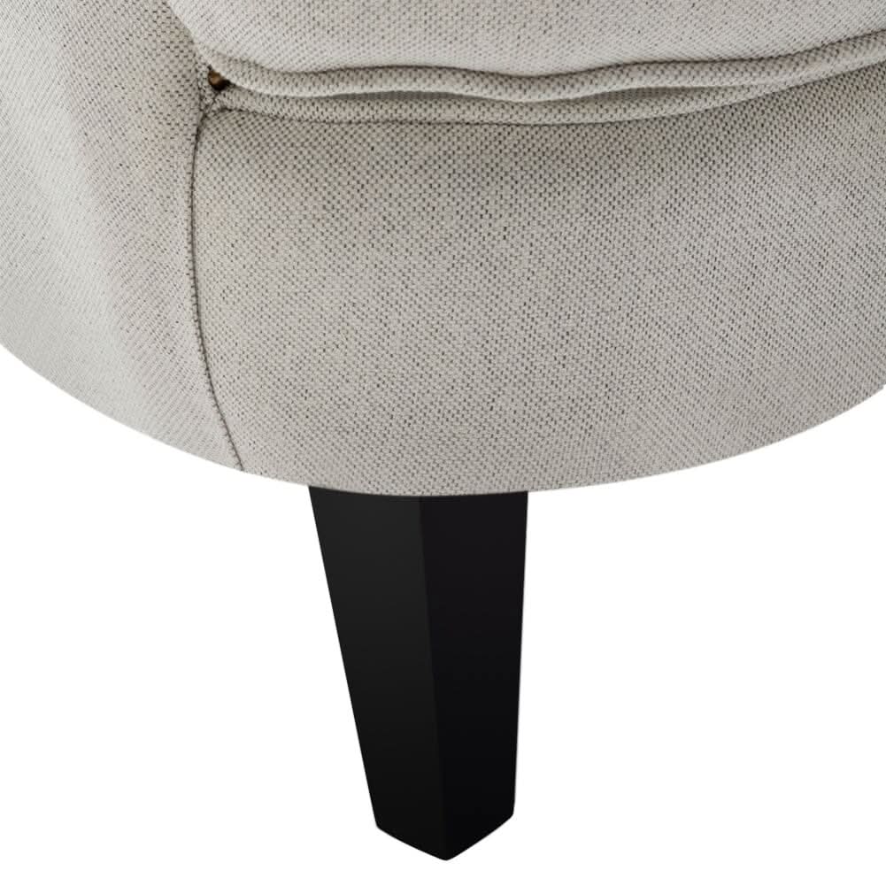 Modern Beige Club Chair Button Tufted Accent Chair