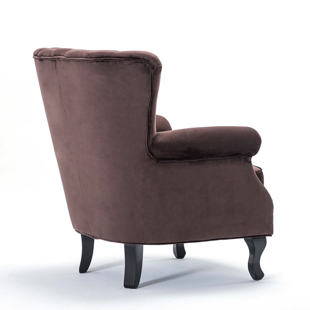 WineRed/Blue Velvet Wingback Chair Upholstered Armchair