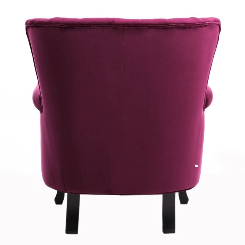 WineRed/Blue Velvet Wingback Chair Upholstered Armchair