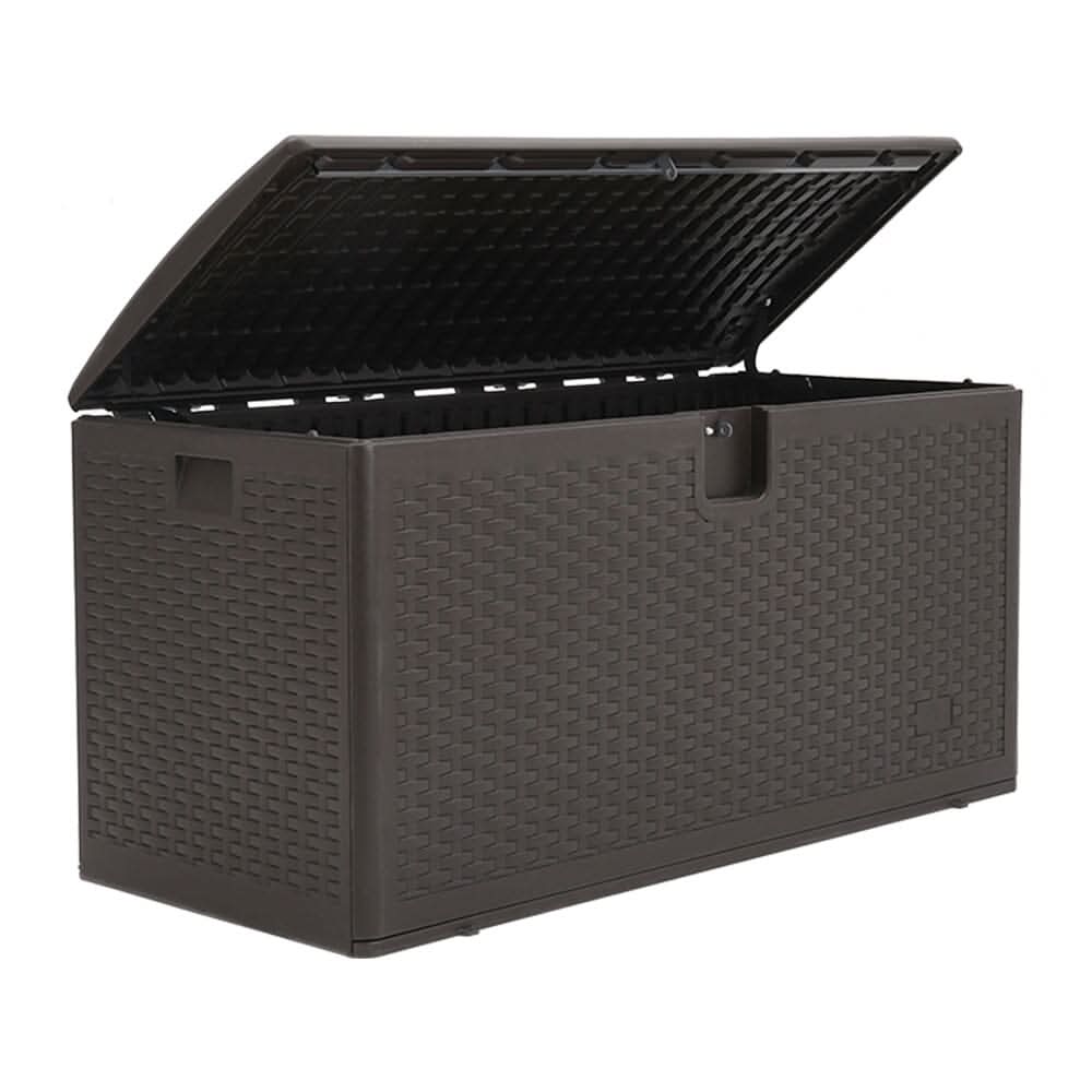 127cm W Rattan Garden Storage Outdoor Deck Box