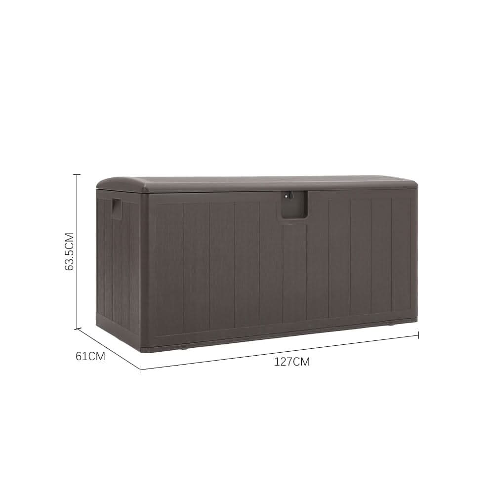 127cm W Rattan Garden Storage Outdoor Deck Box
