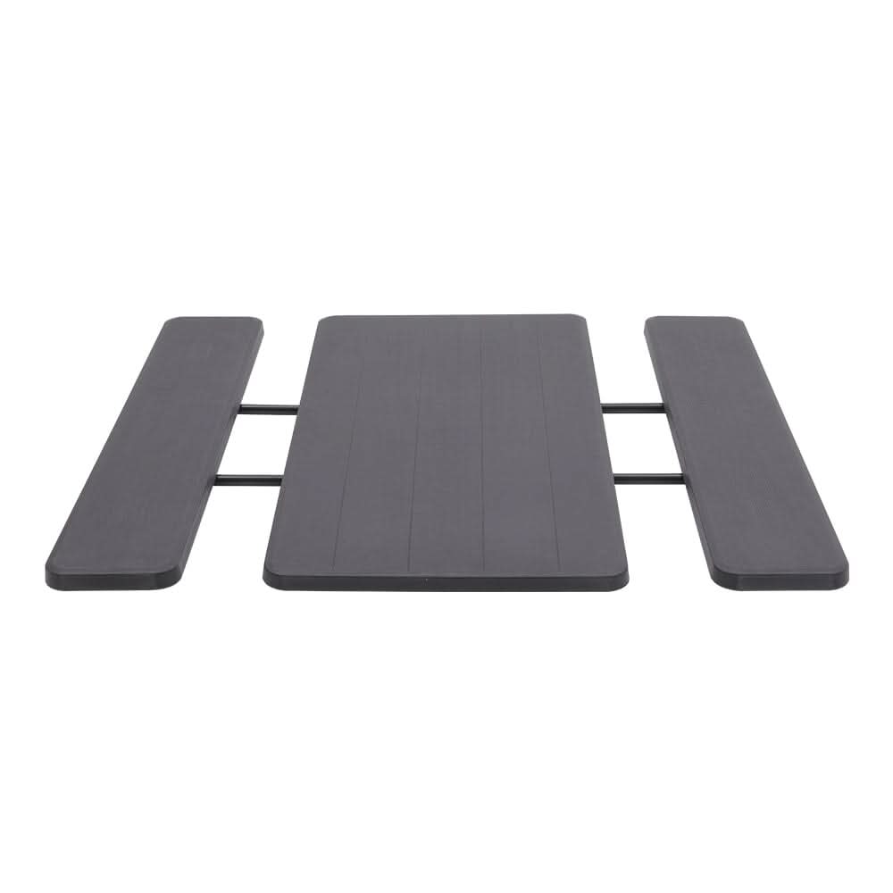 151cm W Foldable Picnic Table and Bench Set Black/White
