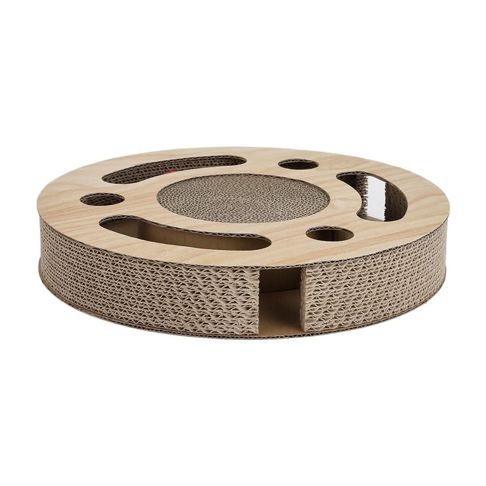 Round Cat Scratcher with Ball Toy