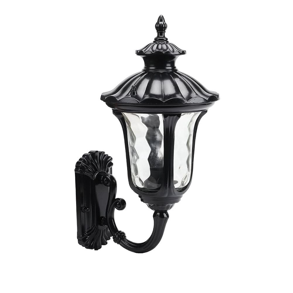 Traditional Textured Black Outdoor Wall Lantern