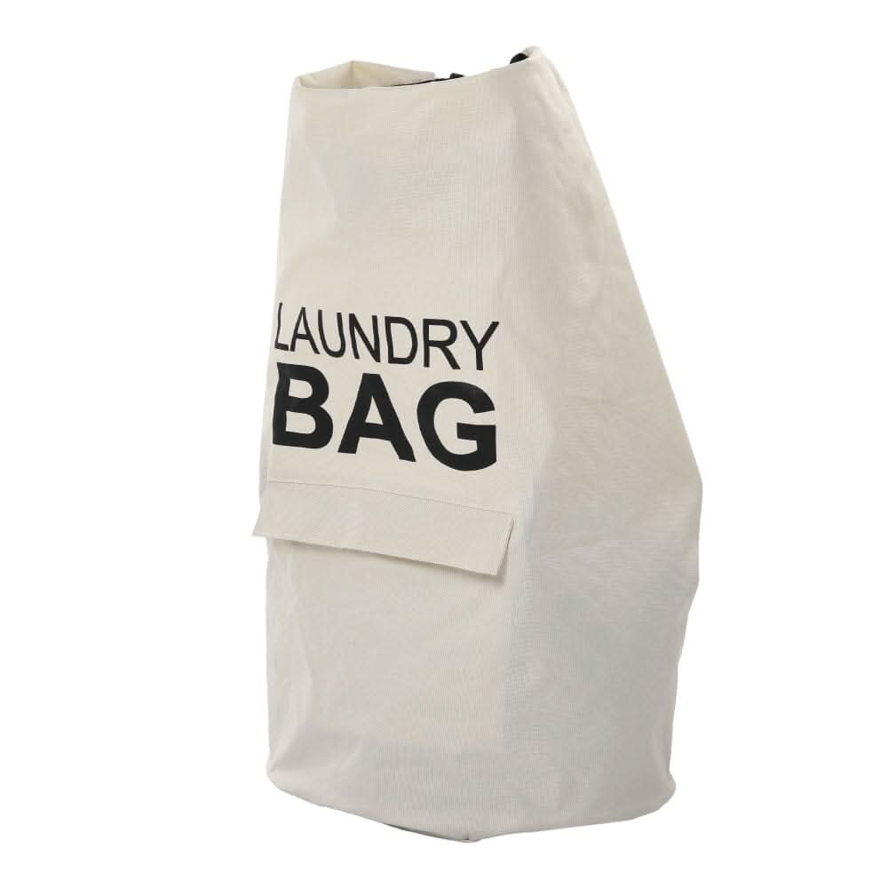 Off White Foldable Laundry Bag Oxford Cloth PE Coating