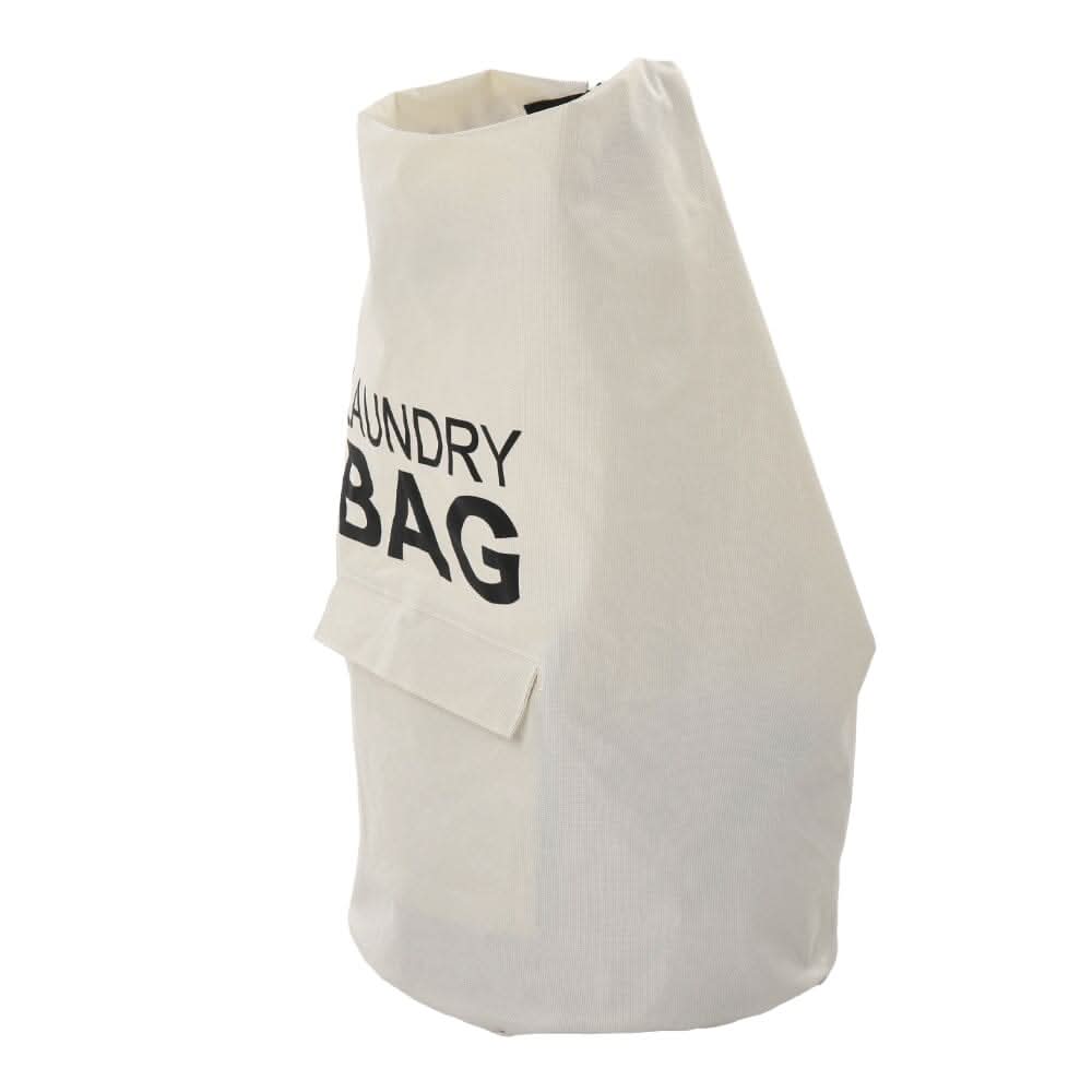 Off White Foldable Laundry Bag Oxford Cloth PE Coating