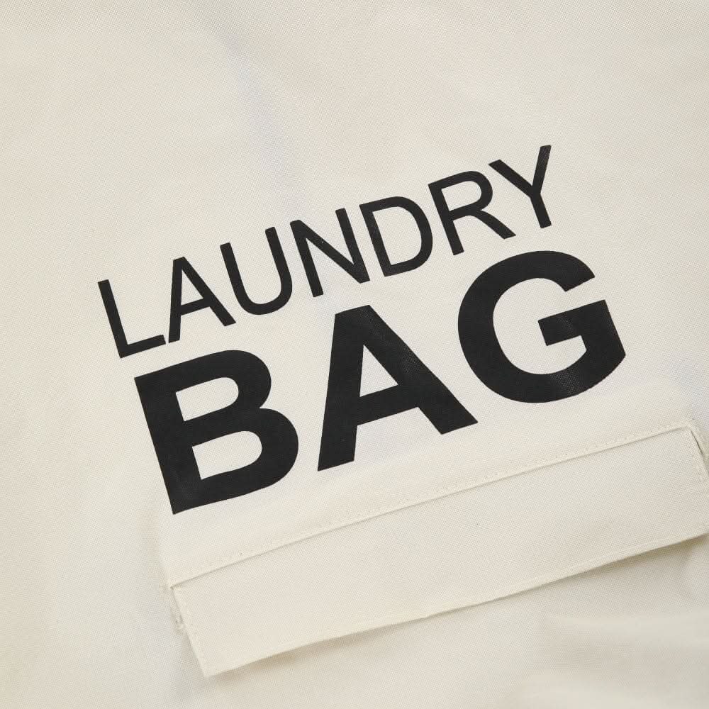 Off White Foldable Laundry Bag Oxford Cloth PE Coating