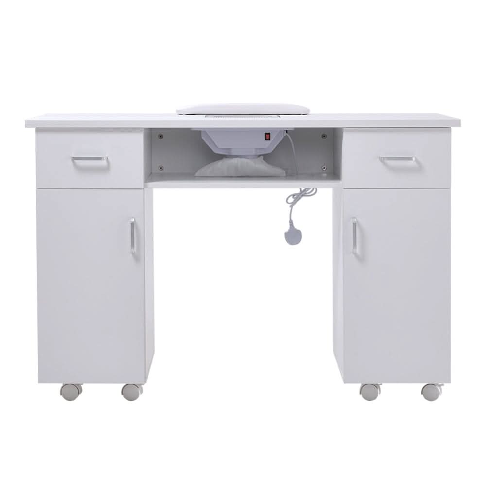 120cm Wide Wheeled Manicure Table with Electric Dust Extractor