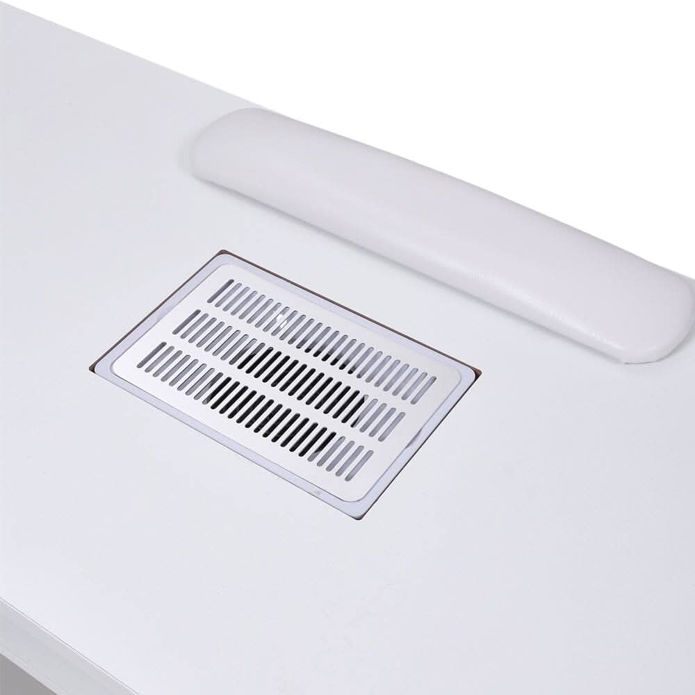 120cm Wide Wheeled Manicure Table with Electric Dust Extractor