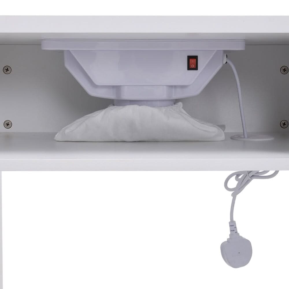 120cm Wide Wheeled Manicure Table with Electric Dust Extractor