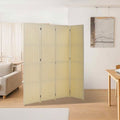 5ft W x 5ft H 2 Style Bamboo Woven 4-Panel Folding Room Divider