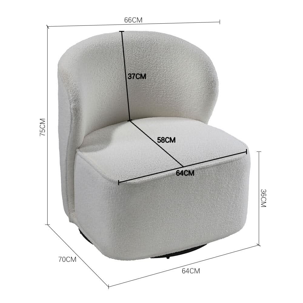 Chic Upholstered Swivel Chair