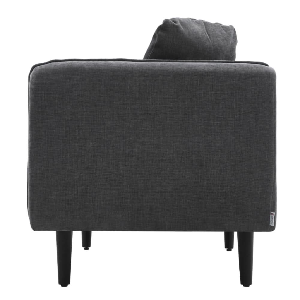 Linen Chaise Lounge with Tray Table